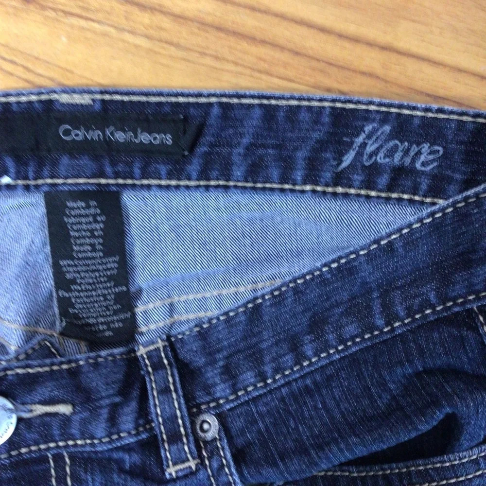 Calvin Klein Flare Denim Blue Jeans - Size 8 - Picture 7 of 10